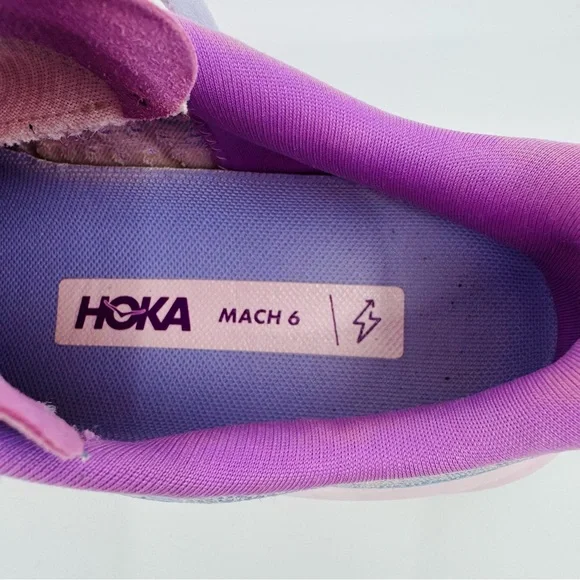 HOKA Mach 6 Youth Running Sneakers Color Grape Agate/Lupine SZ 3.5 Youth - Picture 8 of 9